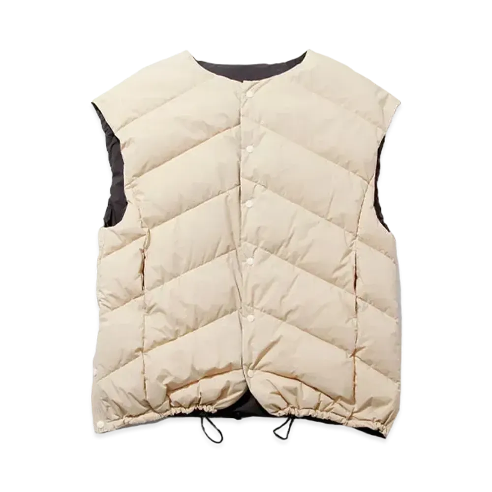 F/CE. x NANGA FT Down Reversible Vest "Beige"