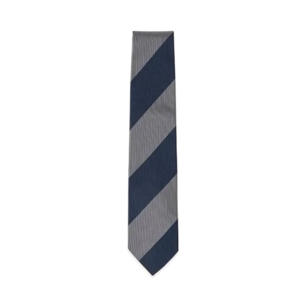 BEAMS Silk Striped Tie "Navy"