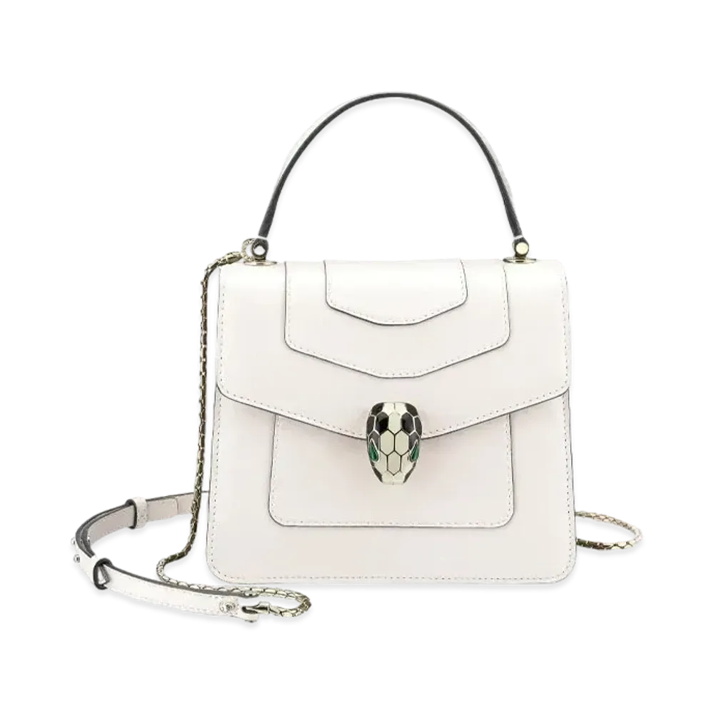 BVLGARI Serpenti Forever Crossbody Bag "White"