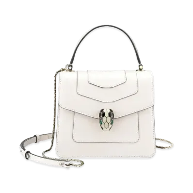 BVLGARI Serpenti Forever Crossbody Bag "White"