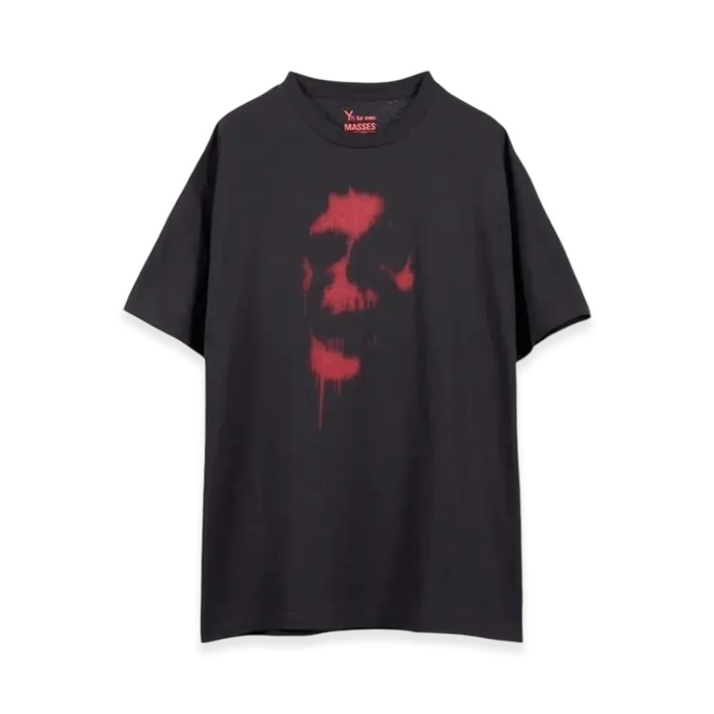 MASSES x Y's for men Round Neck Short Sleeve T A "Black"