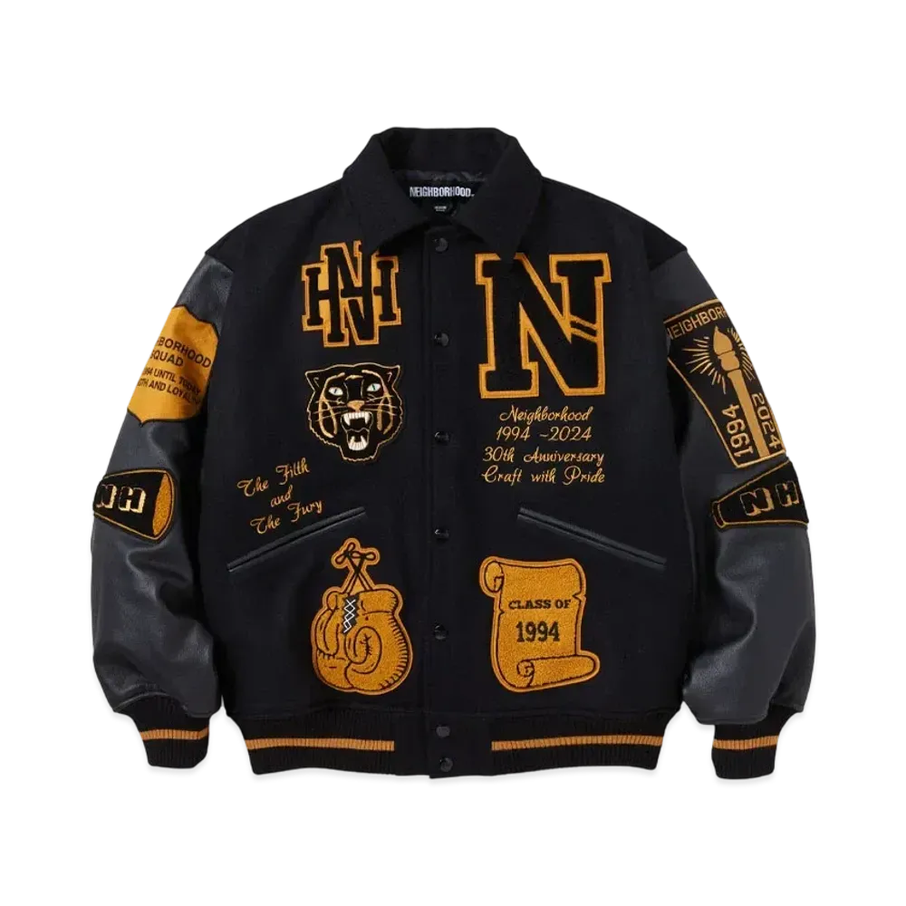 NEIGHBORHOOD Stadium Jacket "Black/Gold"