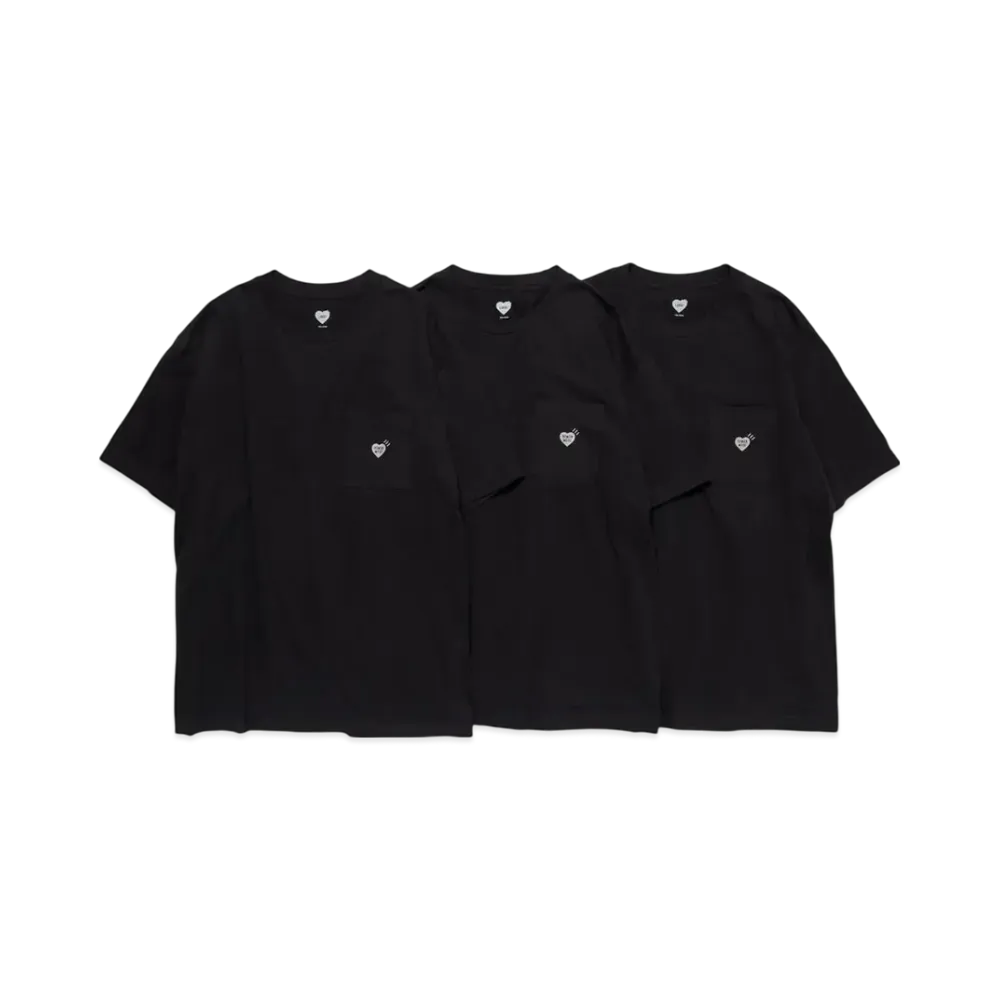 HUMAN MADE 3-Pack Pocket T-Shirt Set "Black" 