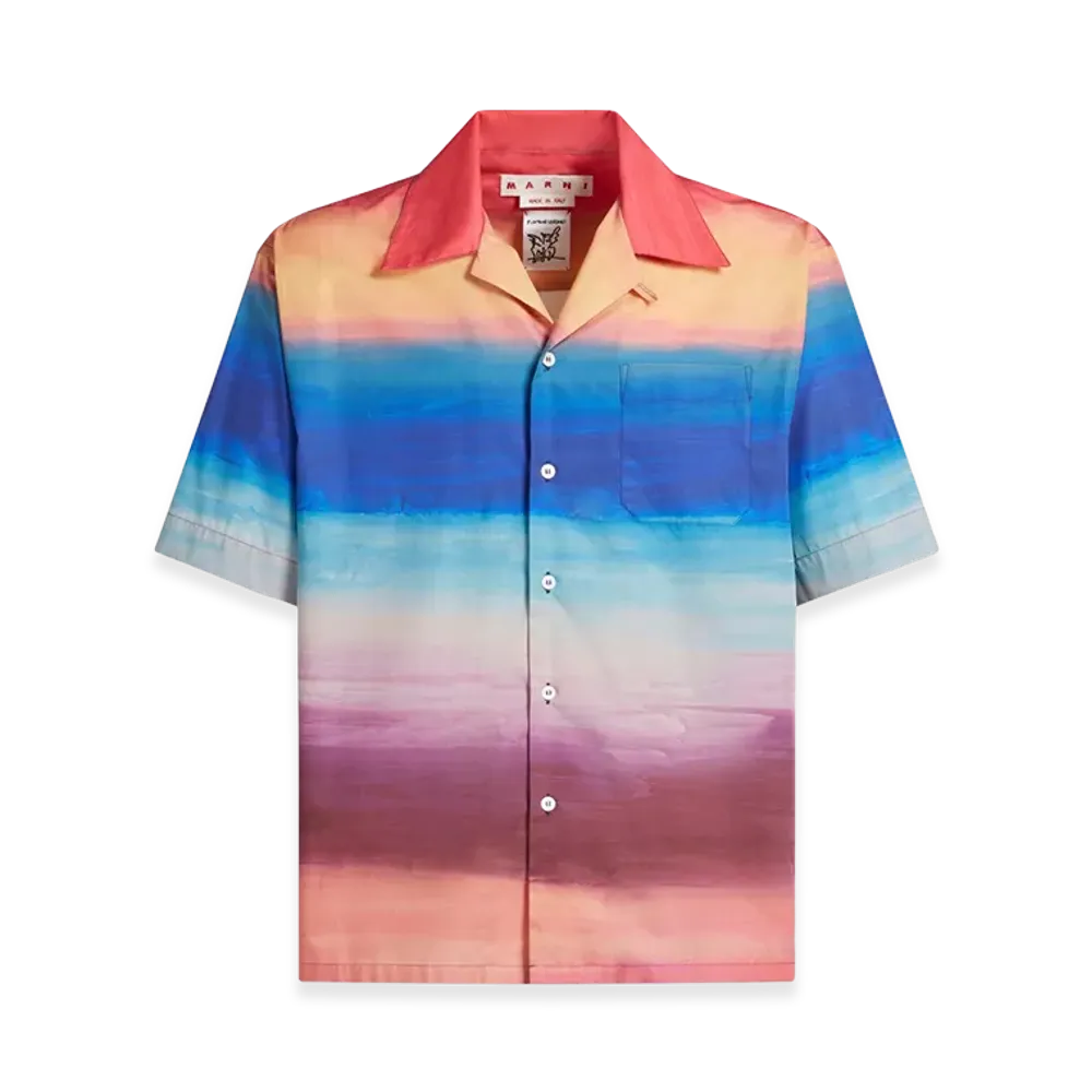 MARNI x -Flaminia Veronesi- Sunset Print Open Collar Shirt "Multi"
