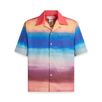 MARNI x -Flaminia Veronesi- Sunset Print Open Collar Shirt "Multi"