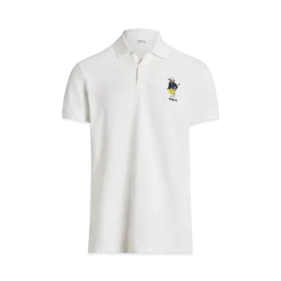 Polo Ralph Lauren Custom Slim Performance Bear Polo Shirt "White"