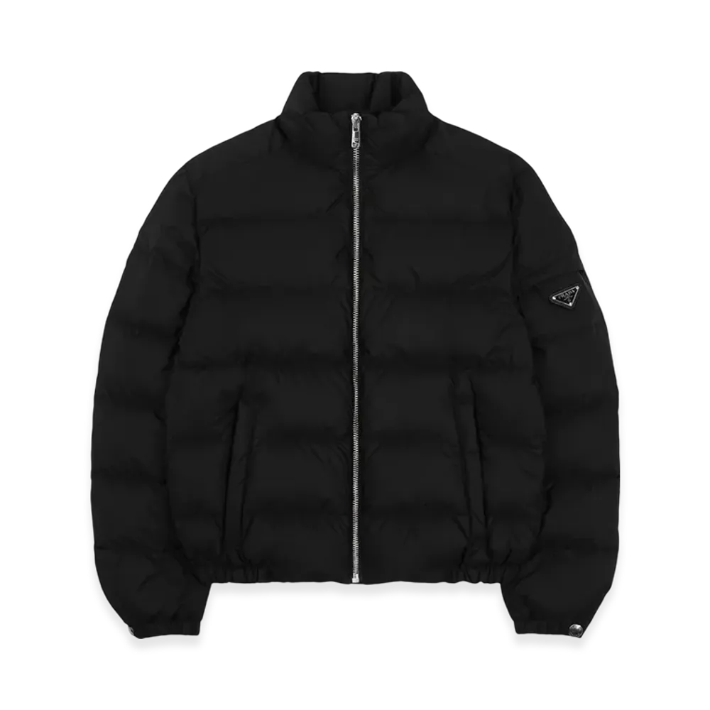 PRADA Re-Nylon Short Puffer Jacket "Black/Black"
