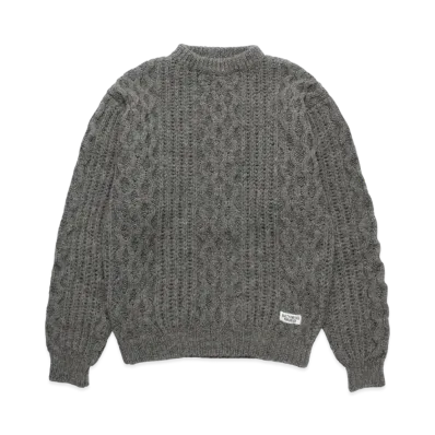 WACKO MARIA Aran Sweater "Gray"