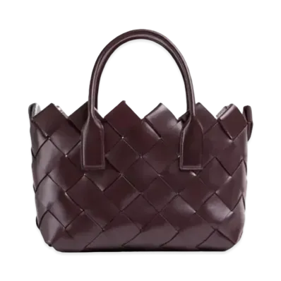Bottega Veneta Intrecciato Leather Small Tote "Grape"