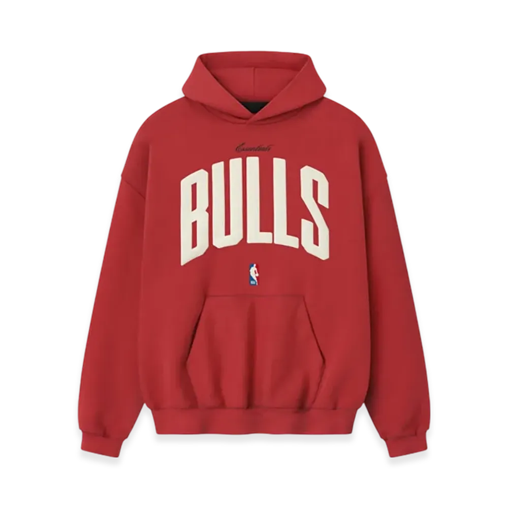 FEAR OF GOD ESSENTIALS Bulls 90s Hoodie "Red"