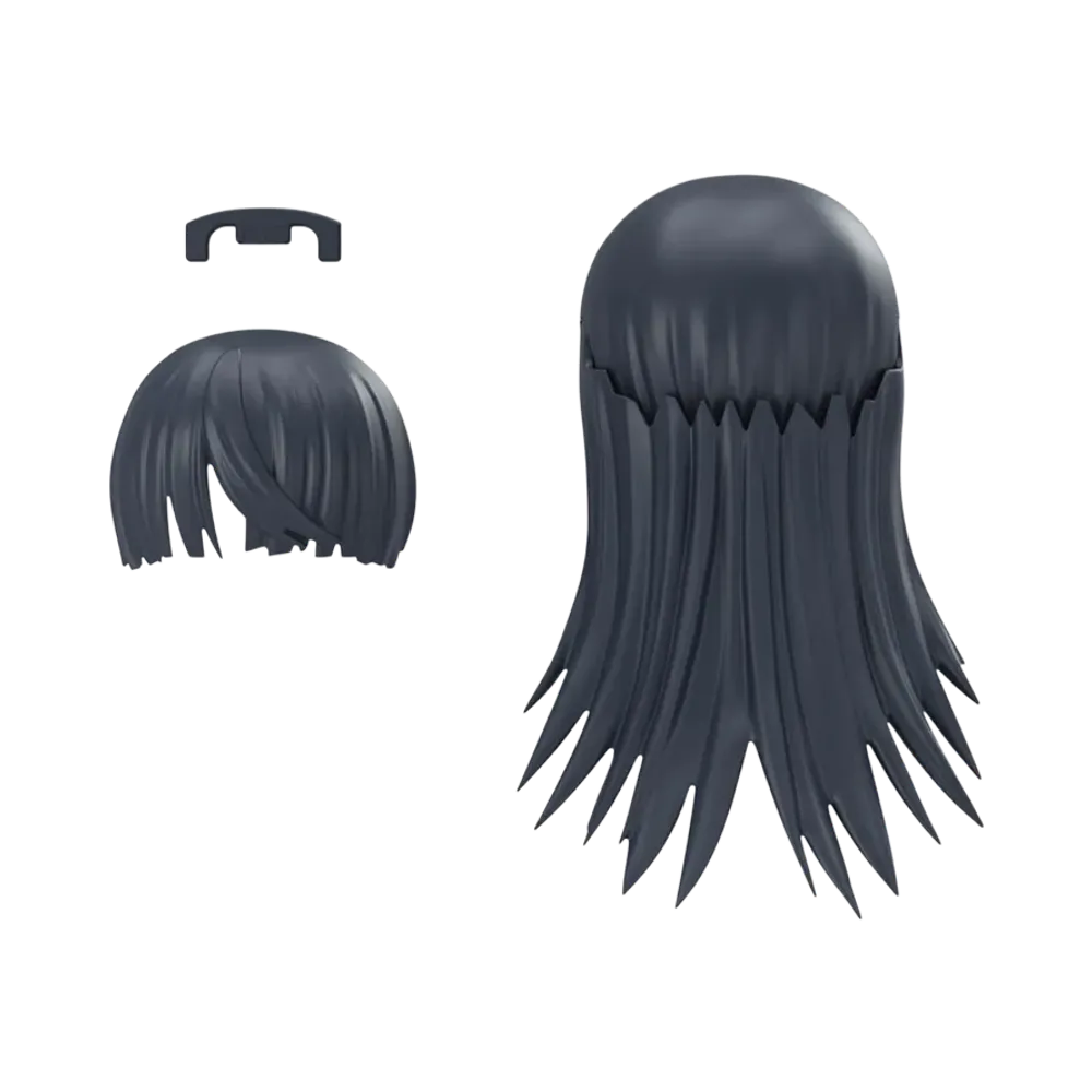 BANDAI "30 MINUTES SISTERS" 30MS Optional Hairstyle Parts Vol.12 4 types in total Straight Hair 1 [Navy 1]