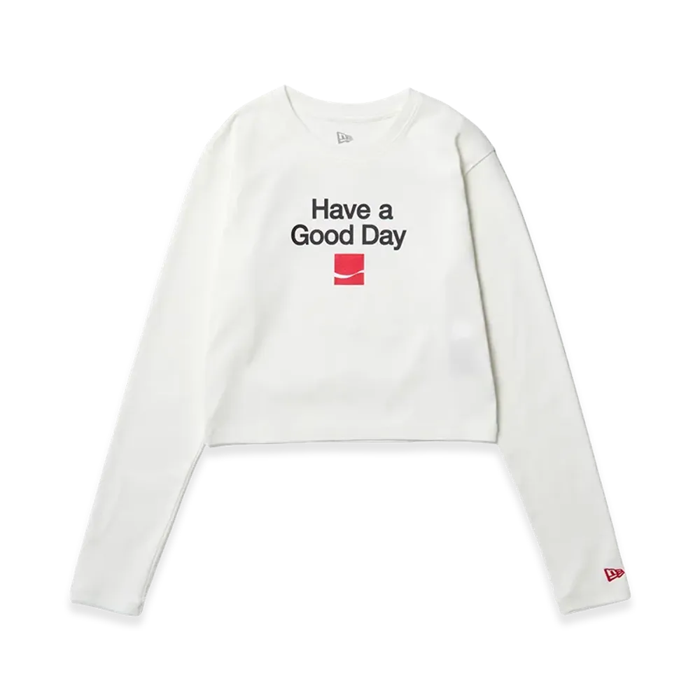 NEW ERA x Coca-Cola x Kosuke Kawamura Women's L/S Cropped Tee Back Heart "Off White"