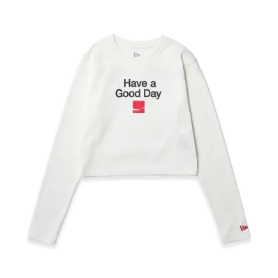NEW ERA x Coca-Cola x Kosuke Kawamura Women's L/S Cropped Tee Back Heart "Off White"