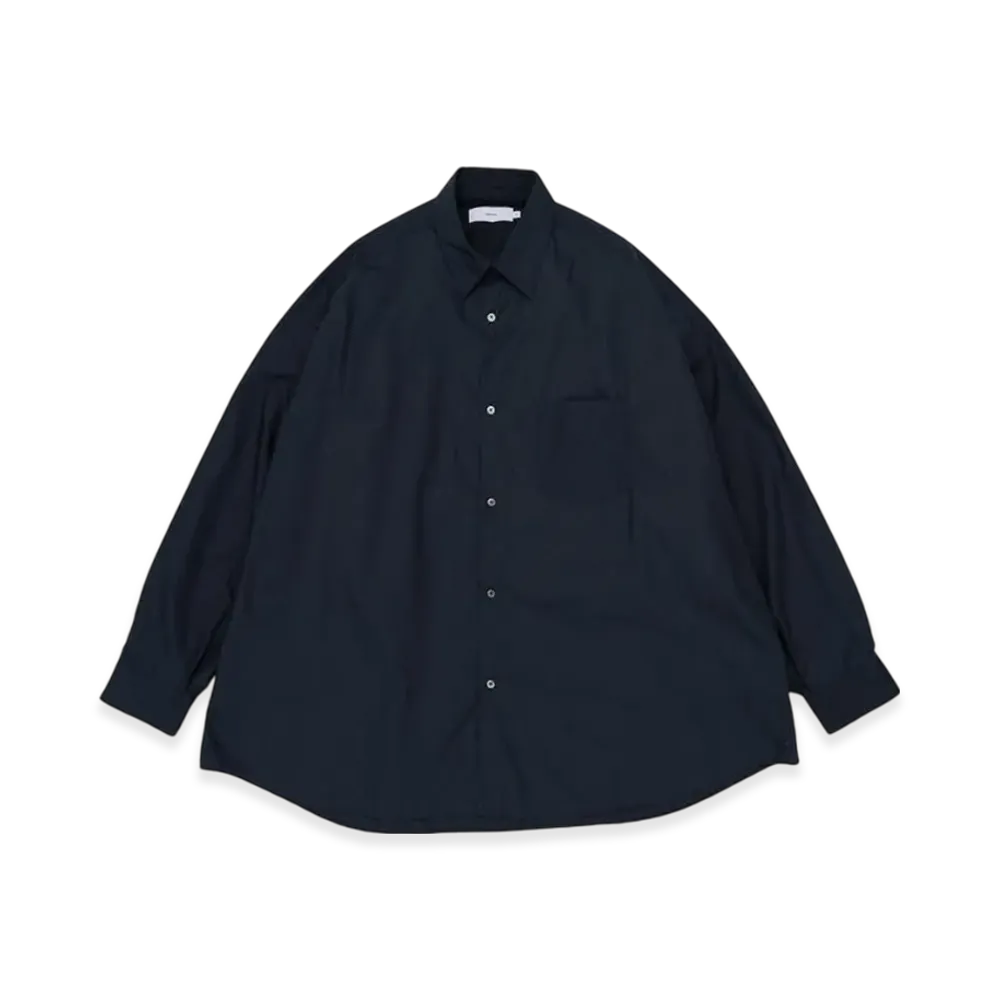Graphpaper Broad L/S Oversized Regular Collar Shirt "Navy"