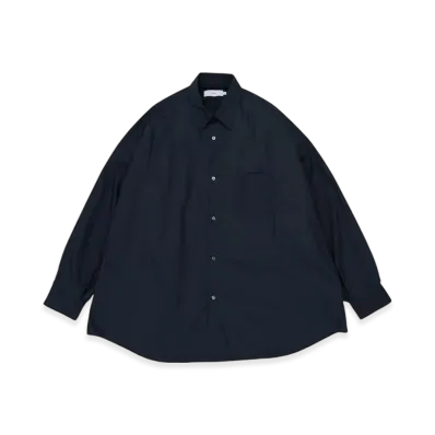 Graphpaper Broad L/S Oversized Regular Collar Shirt "Navy"