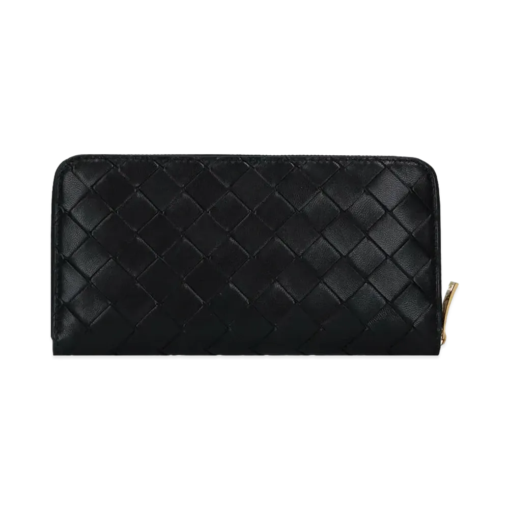 Bottega Veneta Zip Around Wallet "Nero"