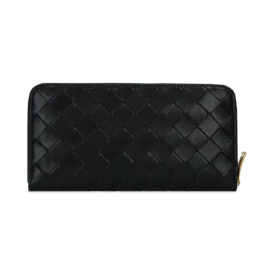 Bottega Veneta Zip Around Wallet "Nero"