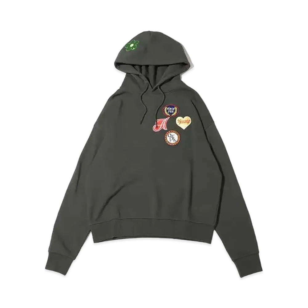 atmos pink Patch Big Hoodie "Khaki"