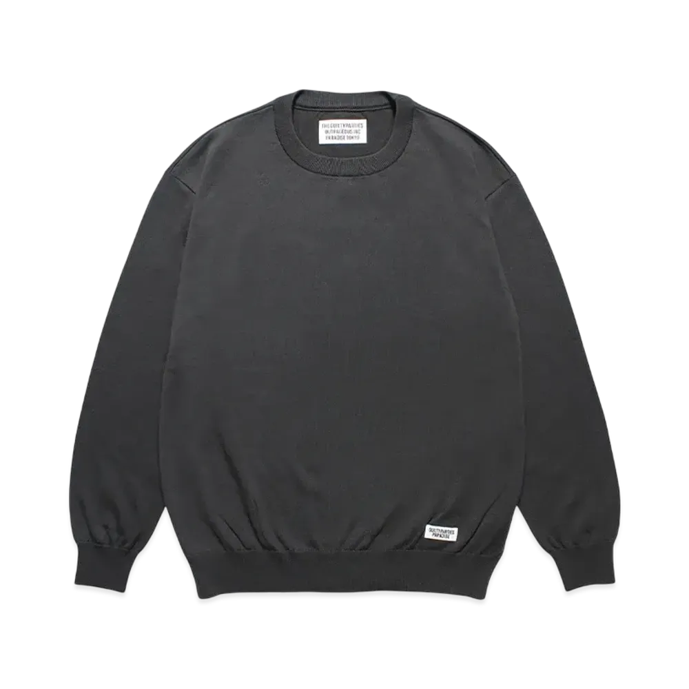 WACKO MARIA Cotton Knit Sweater "Chacoal"