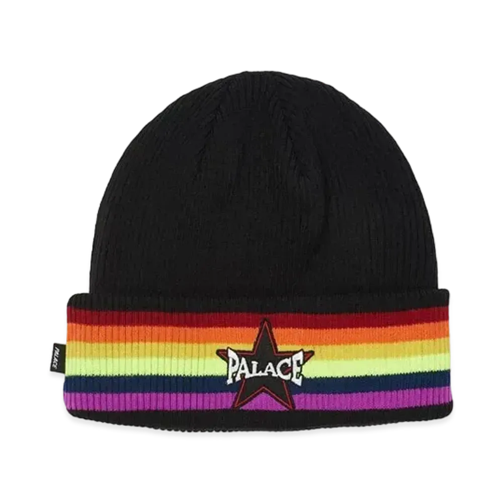 PALACE RAINBOW BEANIE "Black"