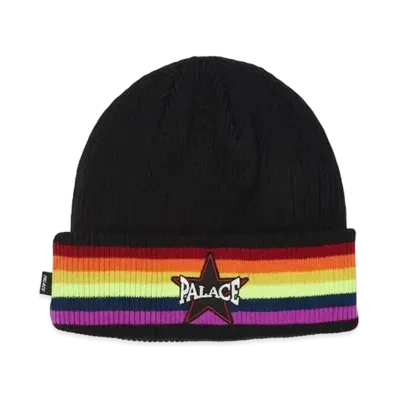 PALACE RAINBOW BEANIE "Black"