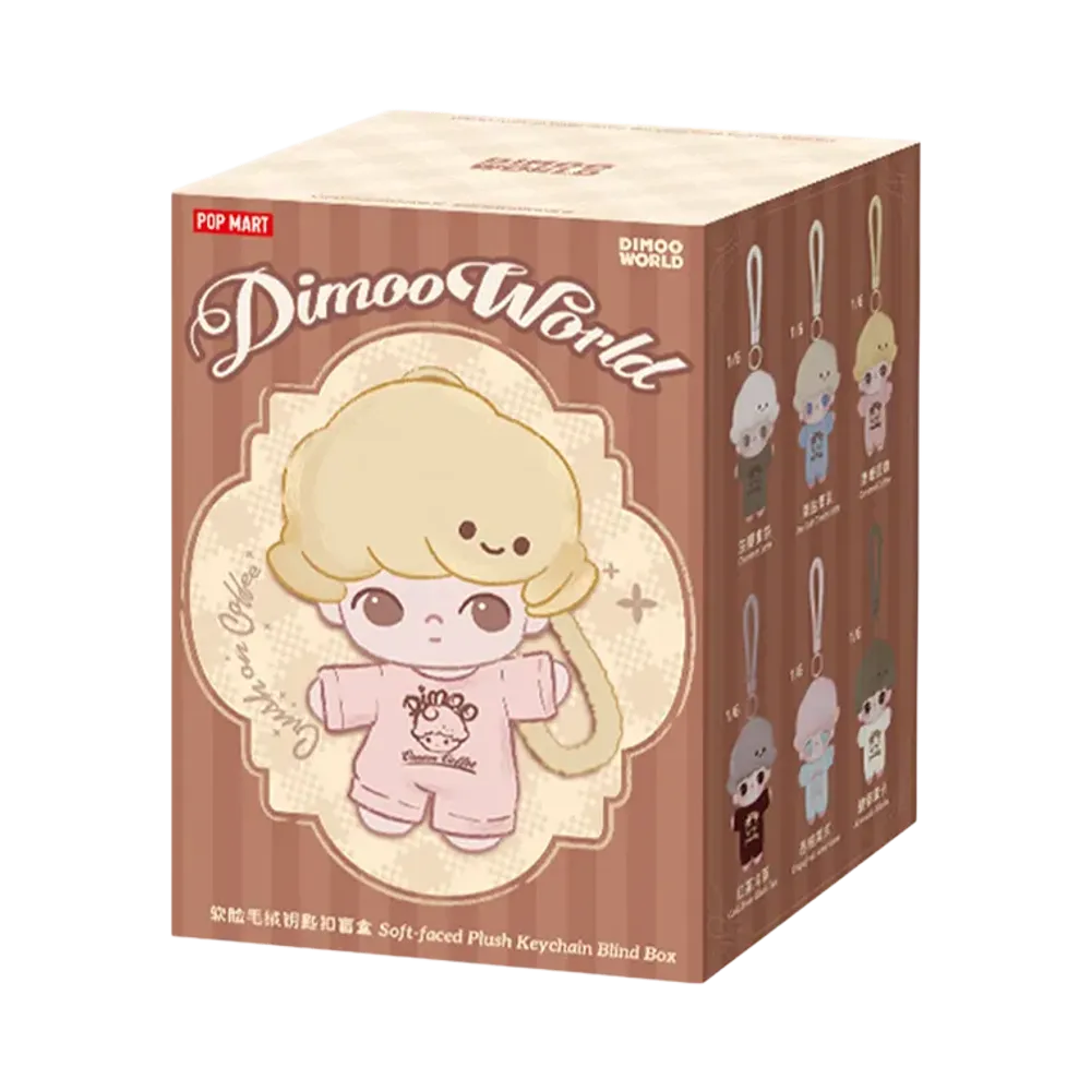 POP MART DIMOO Crush on Coffee Series-Soft-faced Plush Keychain Blind Box [Piece]