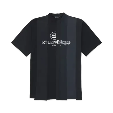 BALENCIAGA Reconstructed Logo T-Shirt Aoyama Exclusive "Black"