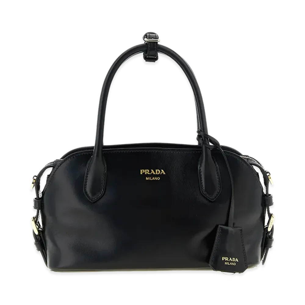 PRADA Wonen's Softy Lux Handbag "Black"