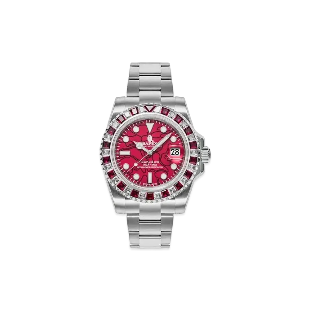 A BATHING APE Type 1 Bapex Crystal Stone "Burgundy"