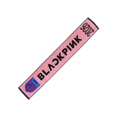 BLACKPINK x FC Tokyo Jacquard Towel Muffler "Black/Pink"