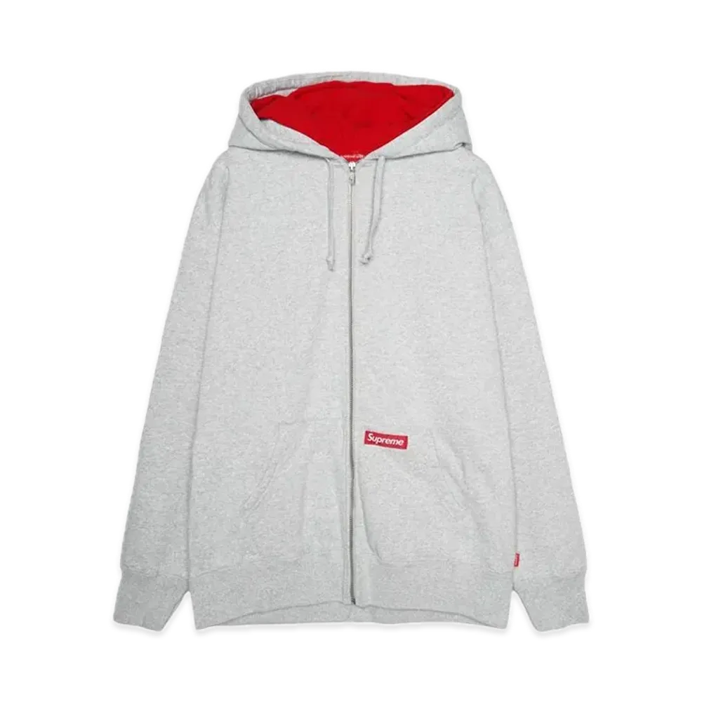 Supreme Double Hood Facemask Zip Up Hooded Sweatshirt "Heather Grey"