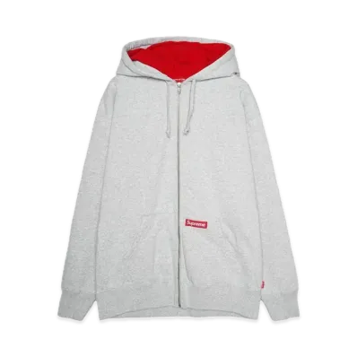 Supreme Double Hood Facemask Zip Up Hooded Sweatshirt "Heather Grey"