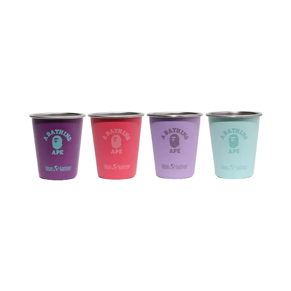 A BATHING APE x Klean Kanteen 10Oz Steel Cups Set Of 4 "Purple"
