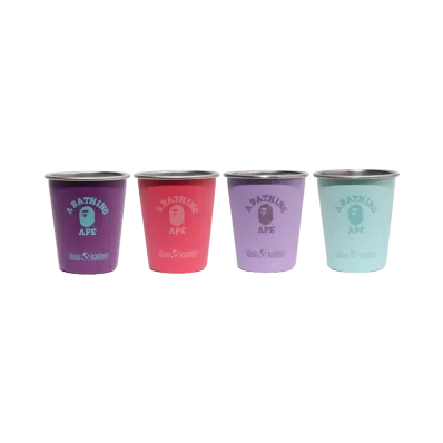 A BATHING APE x Klean Kanteen 10Oz Steel Cups Set Of 4 "Purple"