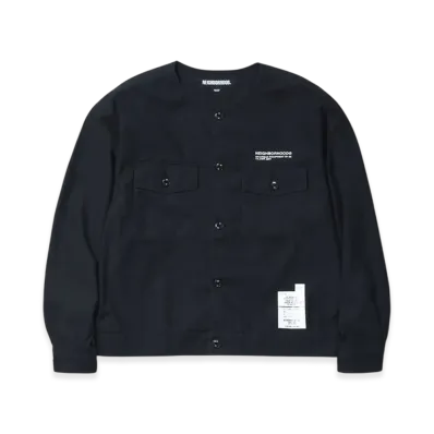 NEIGHBORHOOD No Collar Shirt Ls "Black"
