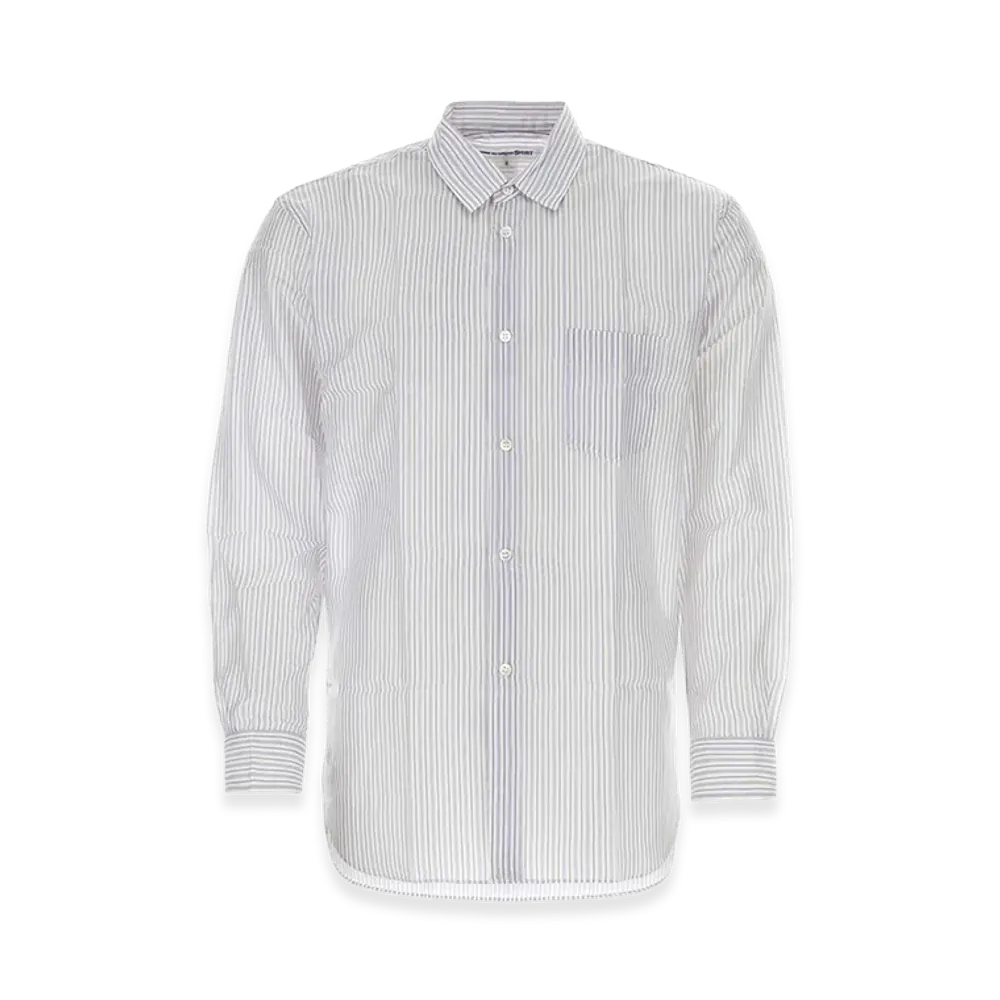 COMME des GARCONS SHIRT Embroidered Cupro Shirt "Light Blue"