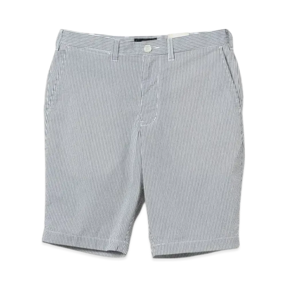BEAMS IVY Shorts Coolmax Seersucker "Blue/White"