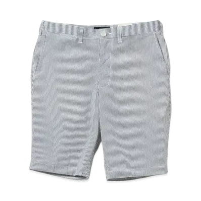 BEAMS IVY Shorts Coolmax Seersucker "Blue/White"