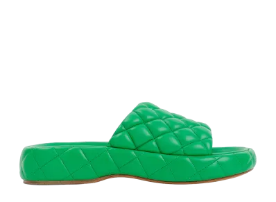 Bottega Veneta Women's Padded Leather Sandals "Green"
