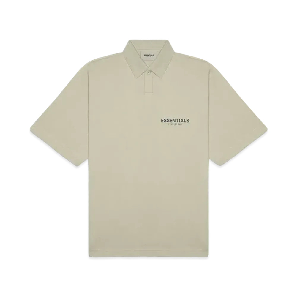 FEAR OF GOD ESSENTIALS Short Sleeve Boxy Polo "Moss"