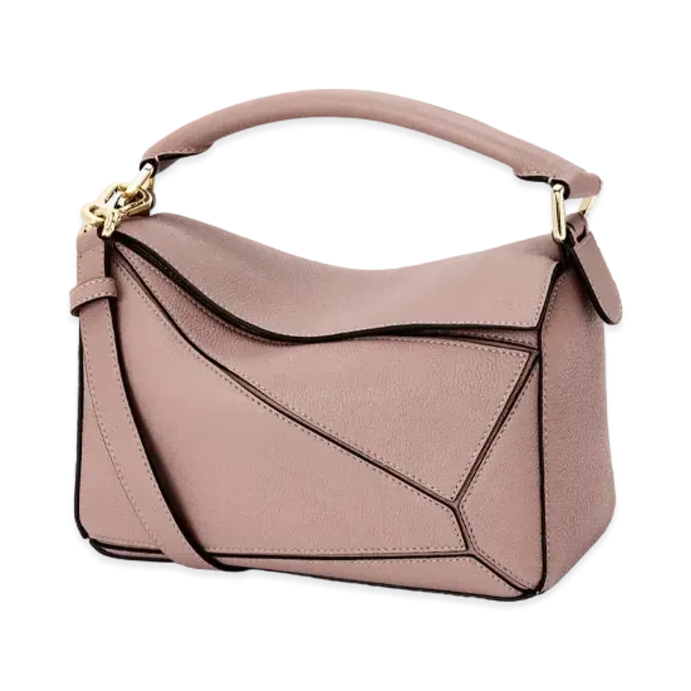 LOEWE Small Puzzle Bag In Soft Grained Calfskin "Dark Blush"