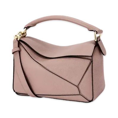 LOEWE Small Puzzle Bag In Soft Grained Calfskin "Dark Blush"