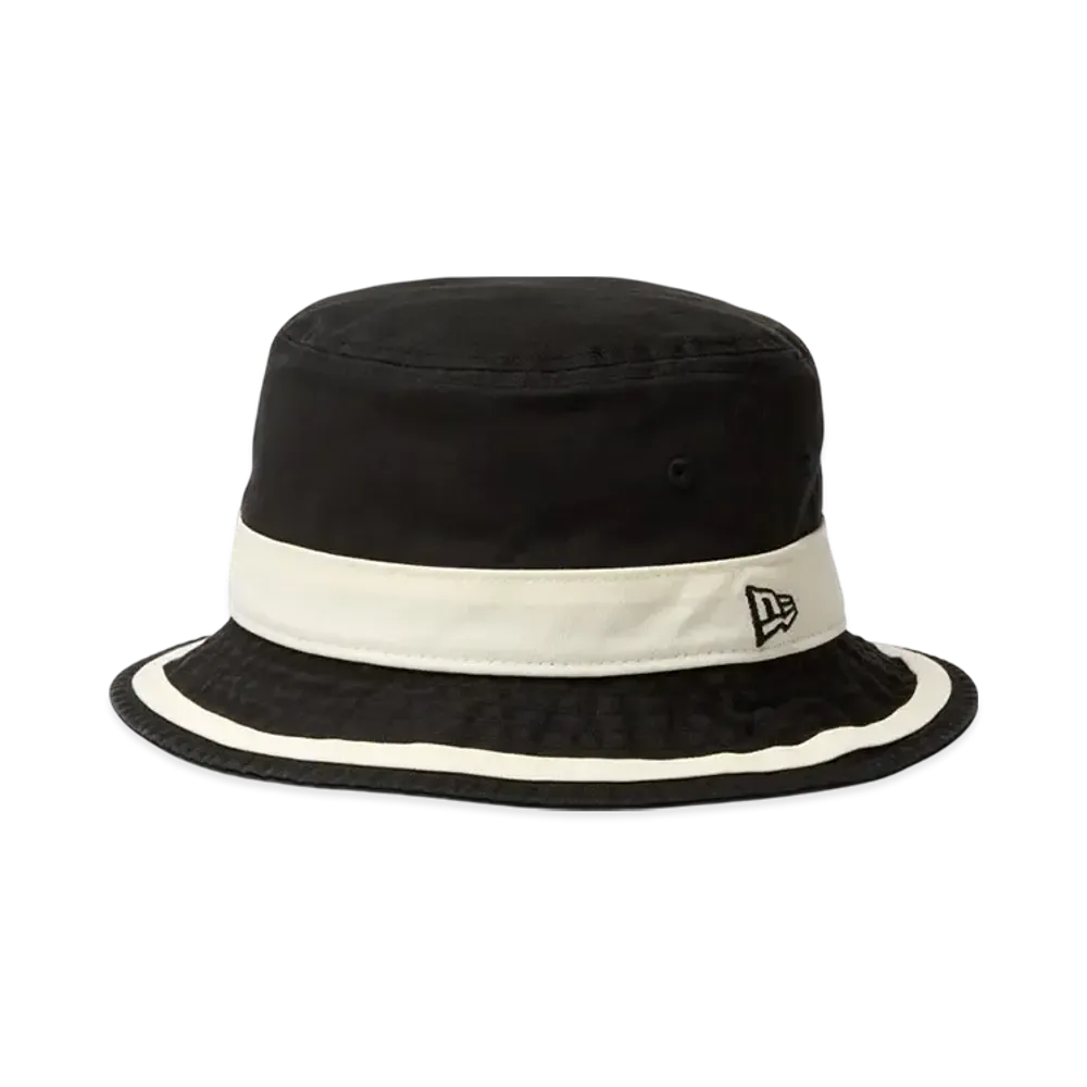NEW ERA Bucket 01 Striped Band "Black/Chrome White"