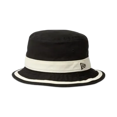 NEW ERA Bucket 01 Striped Band "Black/Chrome White"