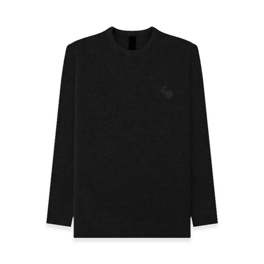 Chrome Hearts Letter Waffle Thermal L/S T-Shirt "Black"