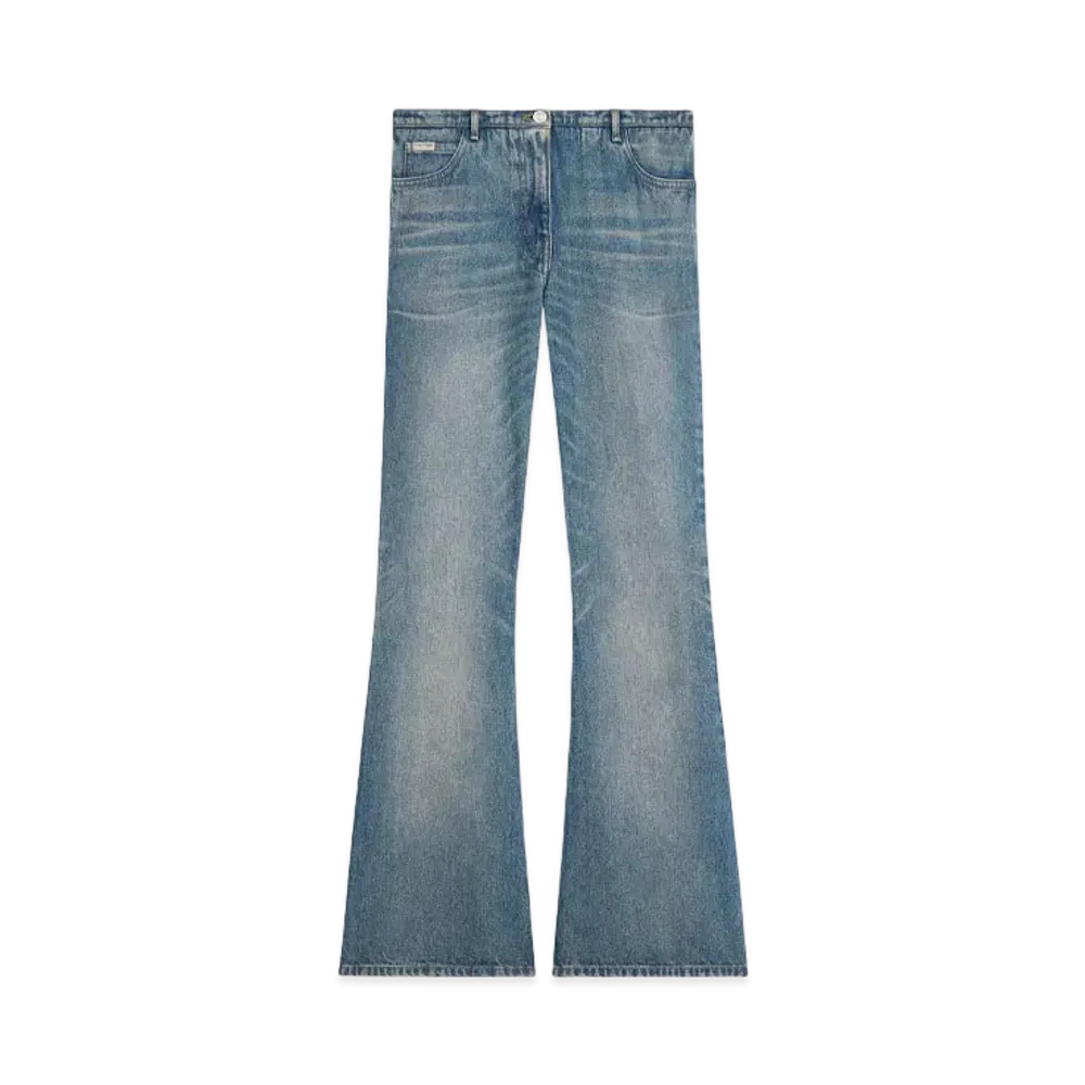 Courreges 70'S Denim Bootcut Pants "Vintage Medium Blue"