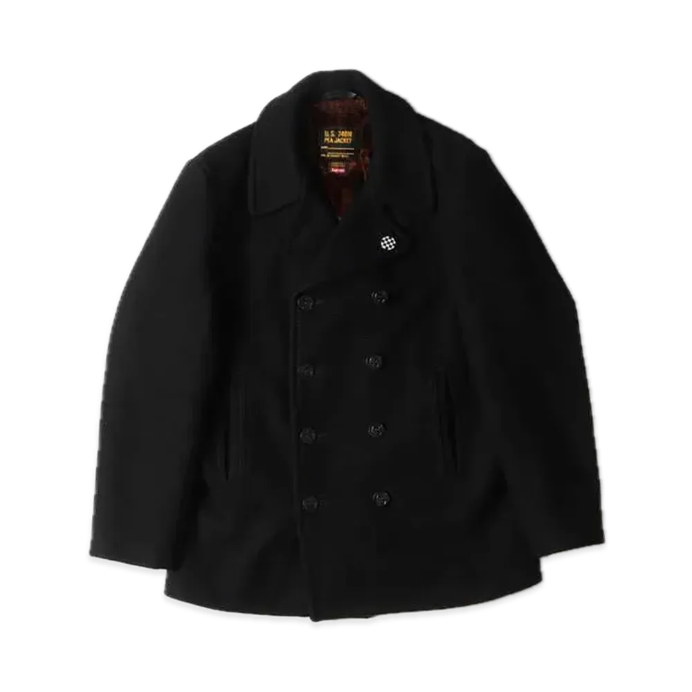 Supreme x Schott Peacoat "Black"