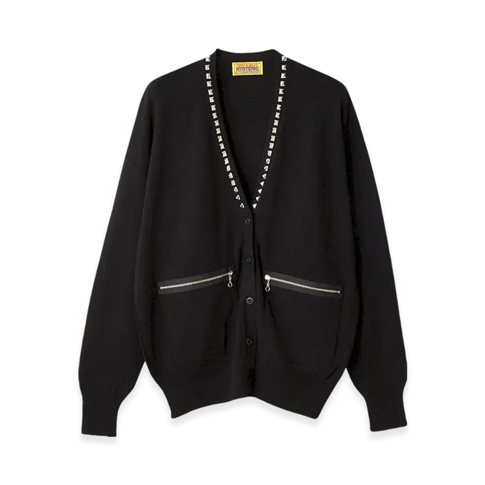 HYSTERIC GLAMOUR Studded Cardigan "Black"