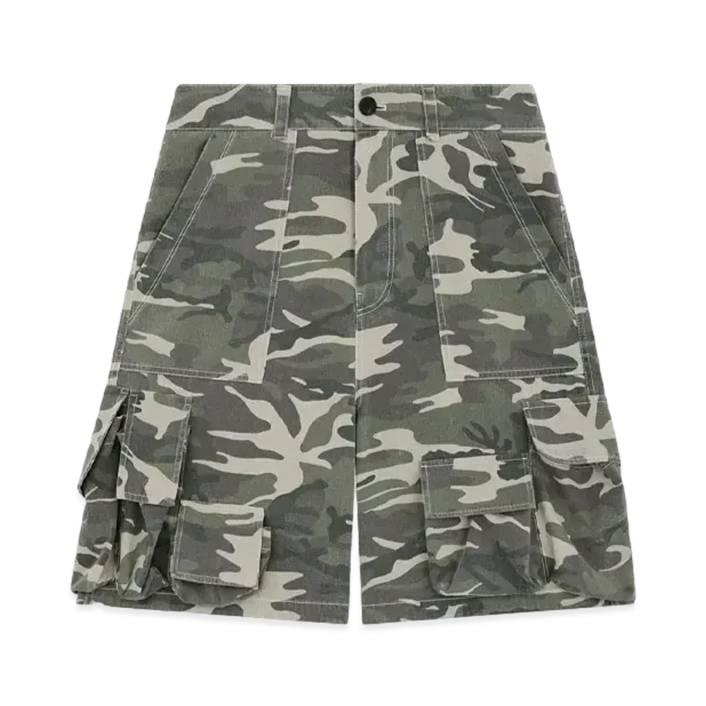 WE11DONE Camo Cargo Shorts "Beige"