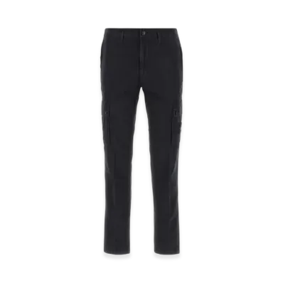 Stone Island 303WA Brushed Cotton Canvas Garment Dyed Cargo Pants - 23SS "Navy Blue"